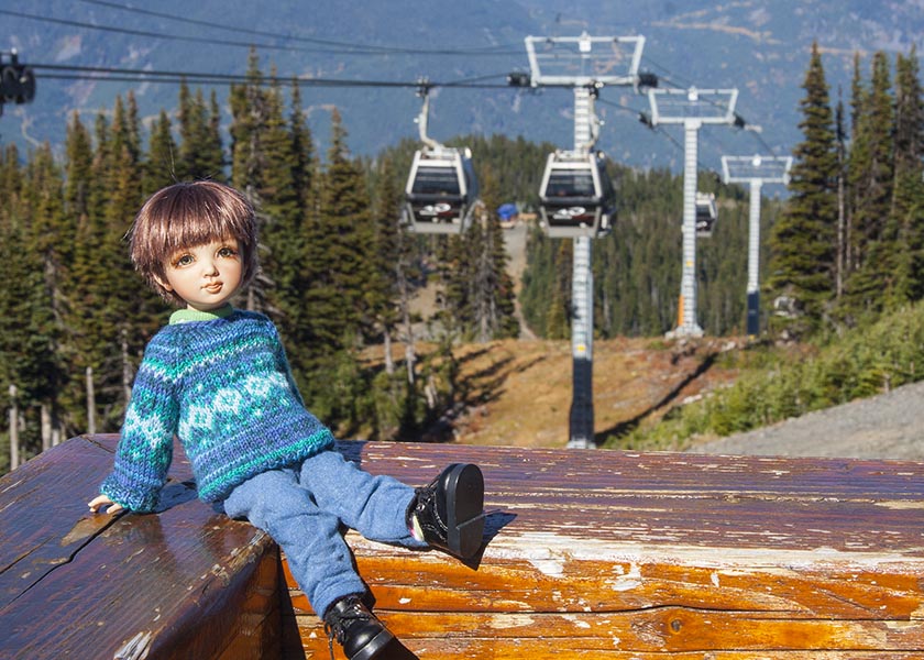 On the Chalet Balcony Watching the Gondolas