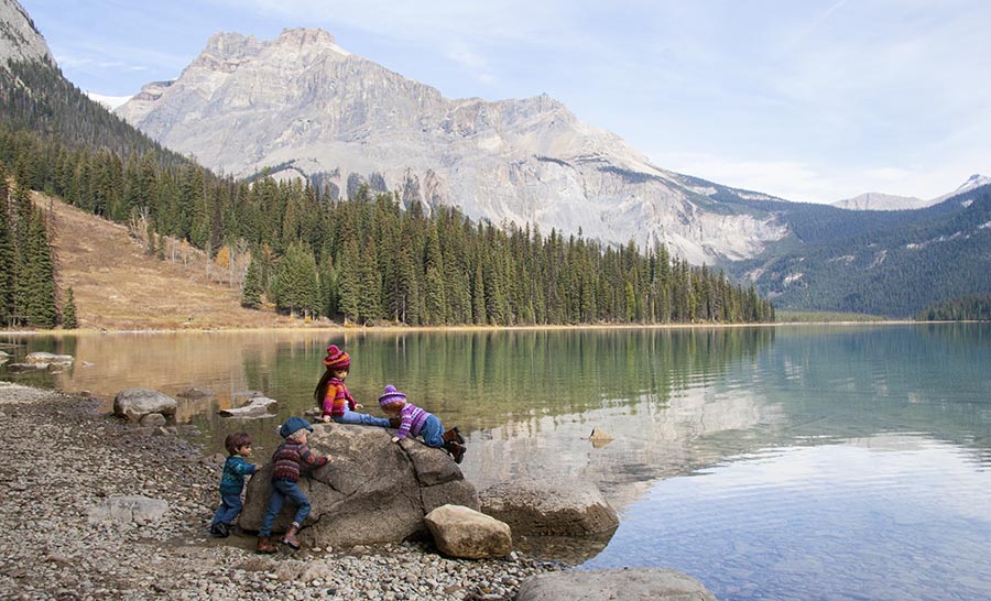Lonnie Climbs Up on a Rock