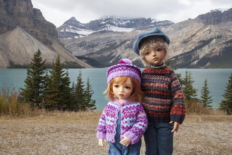 Milo and Holly at Bow Lake
