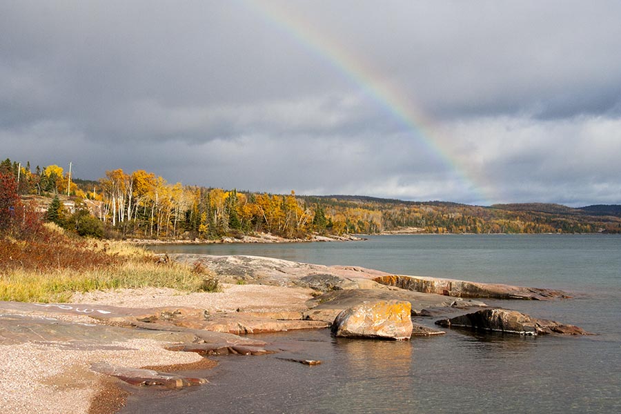 Rainbow Over the Shore
