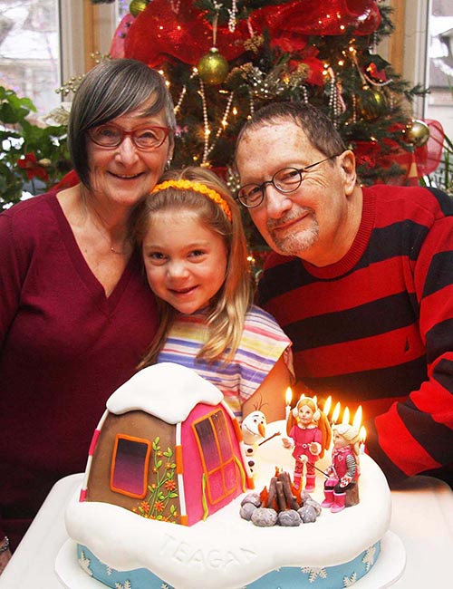 Teagan with Grandma & Grandpa Pilon