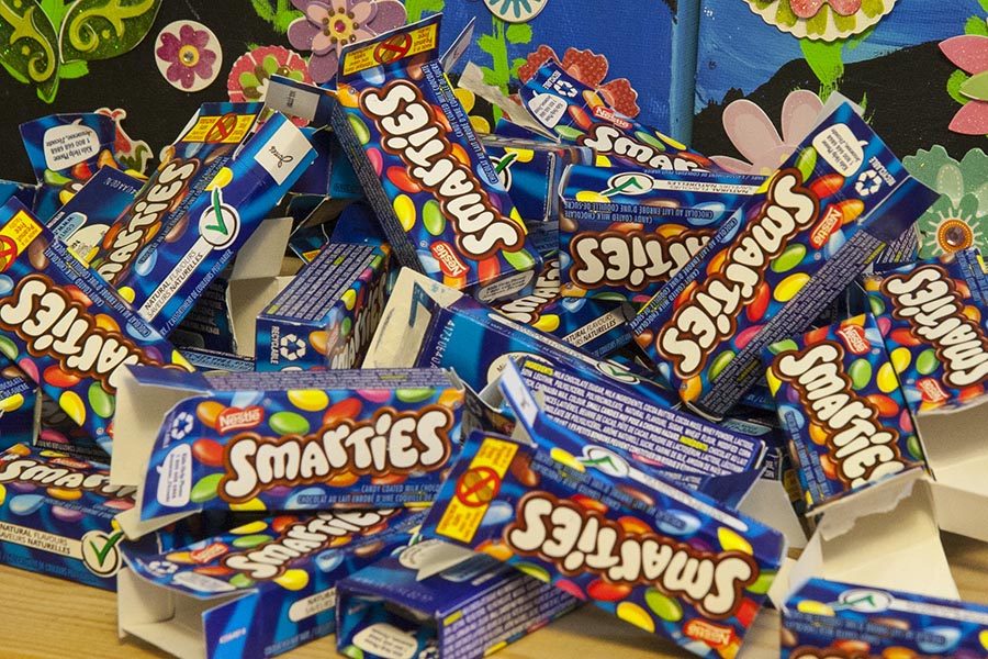 Empty Smartie Boxes