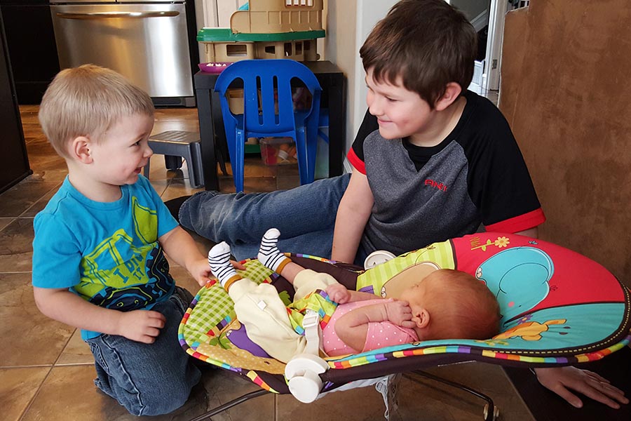 Telling Austin about their Morning