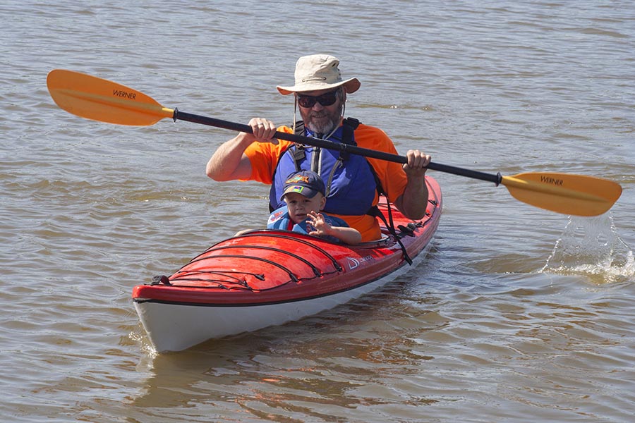 In the Kayak with Grandpa