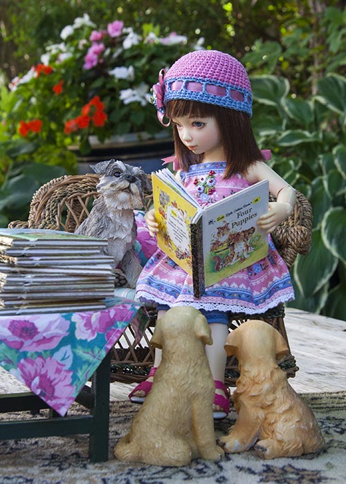 Reading to the New Puppy