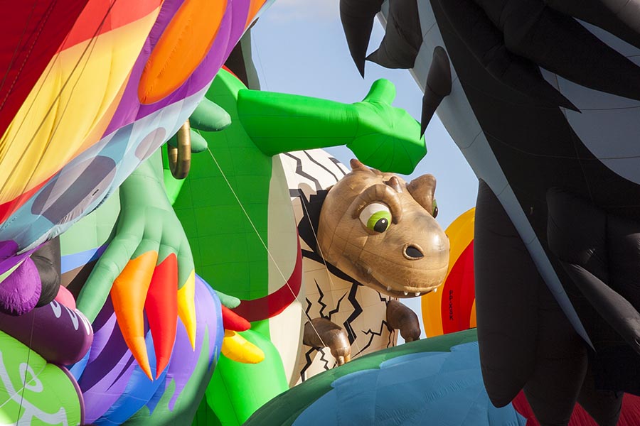 T-Rex Peeking through the Crowd