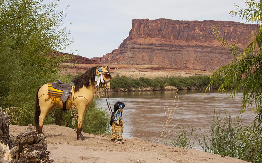 Leading Her Horse to the River