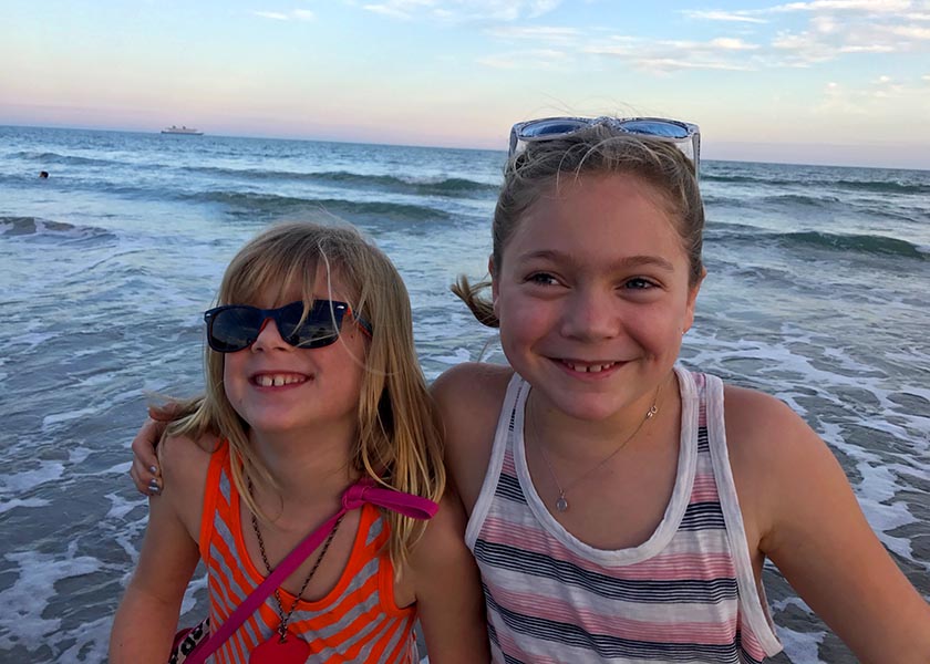 Teagan & Rachel at Cocoa Beach
