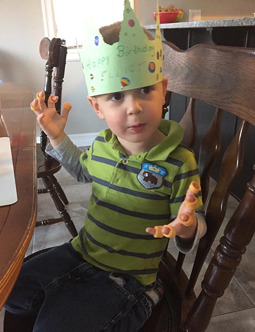 Telling Everyone about His Party at Maria's