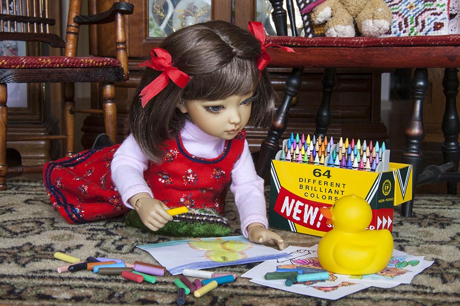 Colouring a Ducky Portrait