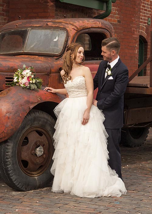 Wedding Portrait in the Distillery District
