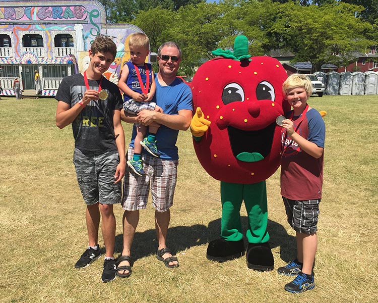 Four Guys and a Strawberry