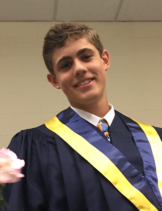 Brady, the Proud Grade Eight Grad