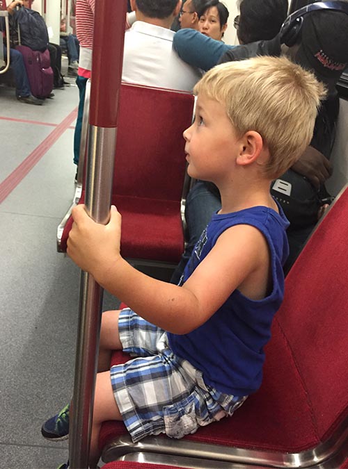 Elliot in the "Underground Train"