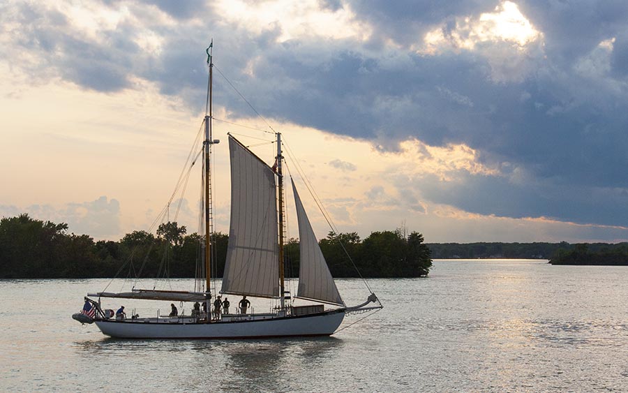 the 'Enemy' Ship Sails Away