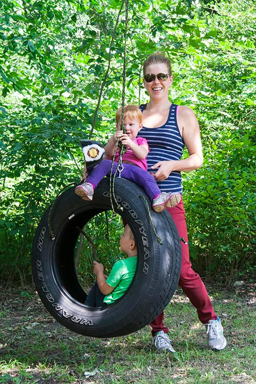 Tire Swing in the Woods