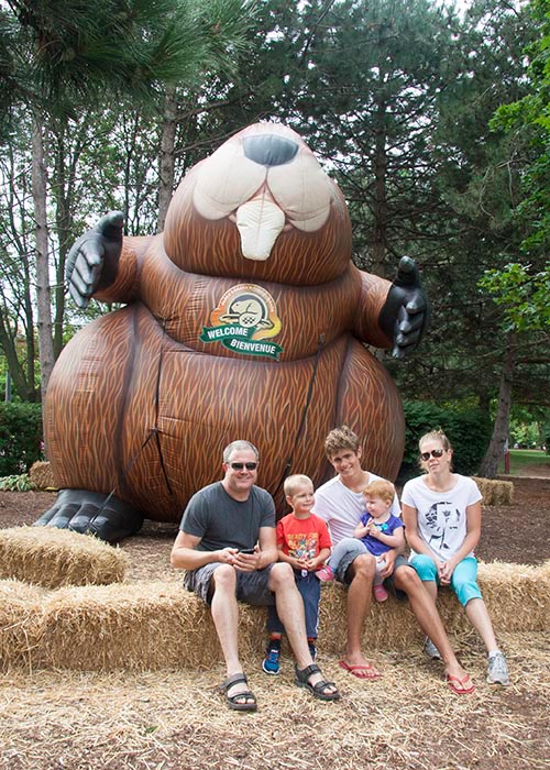 Family with Beaver