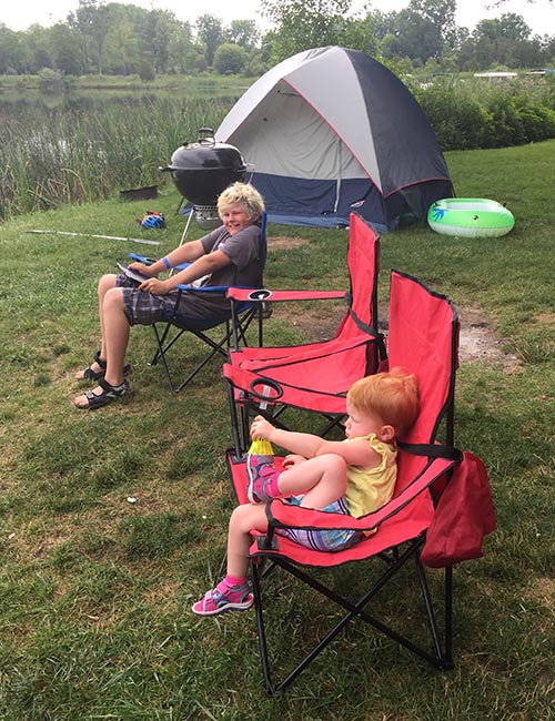 Relaxing at the Campsite