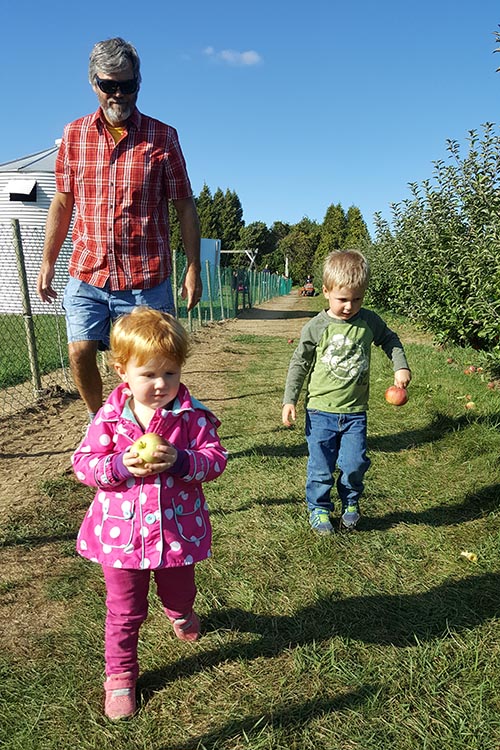 In the Orchard with Grandpa