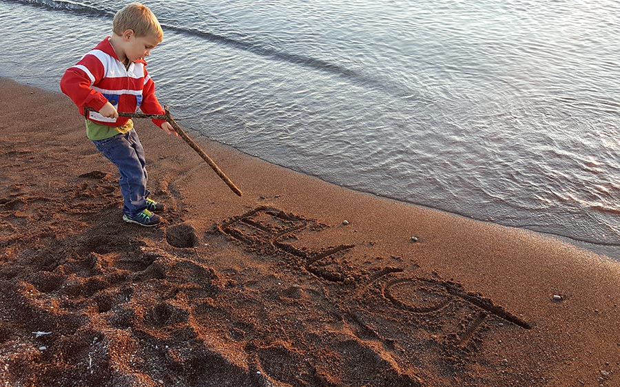 "Elliot" in the Sand