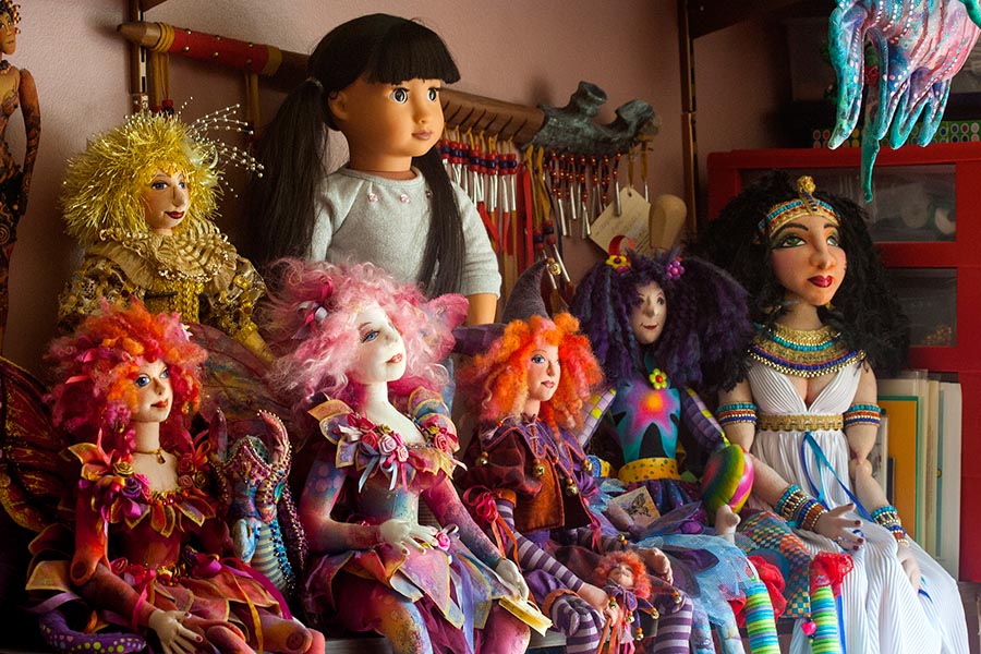 Dolls on a Shelf