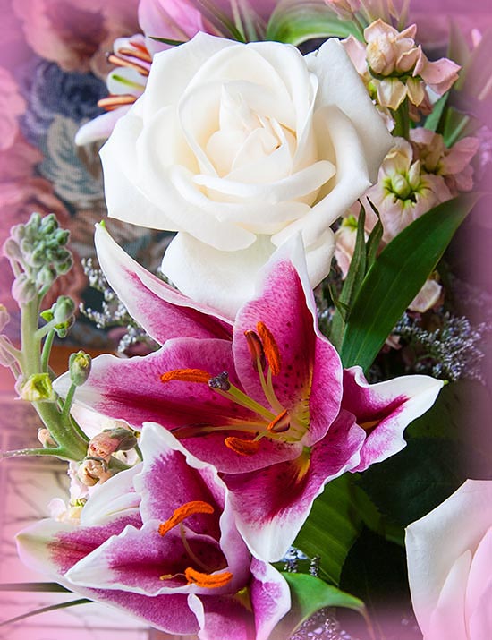 Rose and Lilies