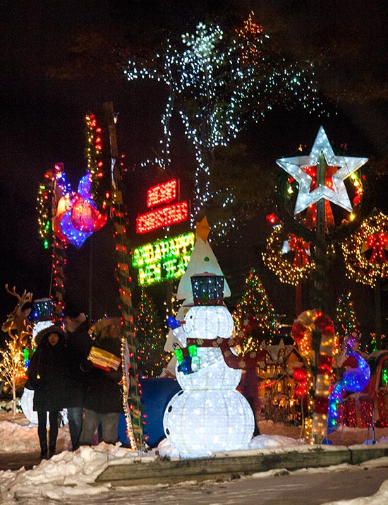 Snowman in Lights