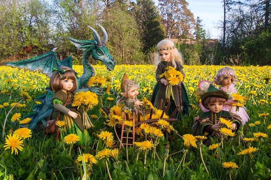 Gathering Dandelions