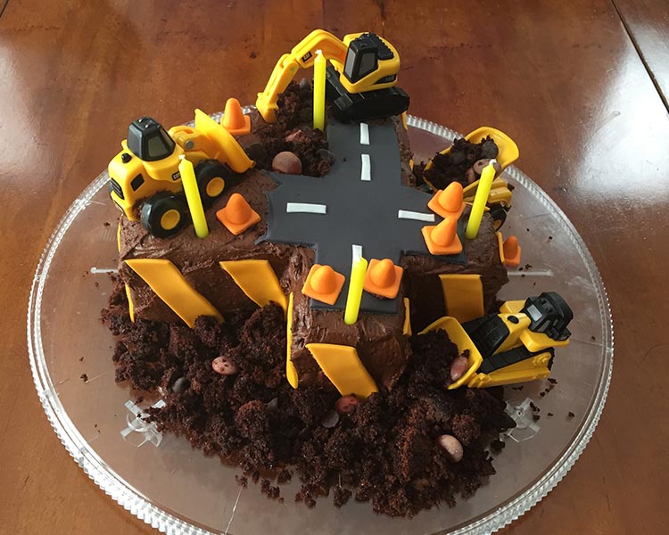 Construction Site Birthday Cake