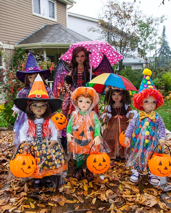 Trick-or-Treating in the Rain