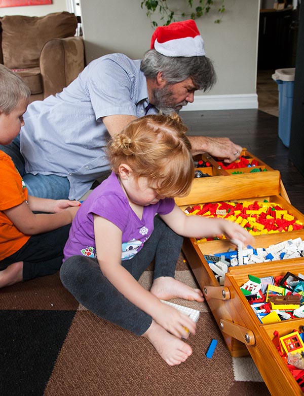 Playing Lego with Grandpa