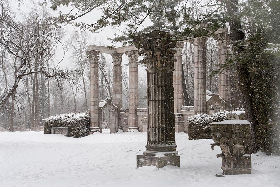 Columns in the Snow