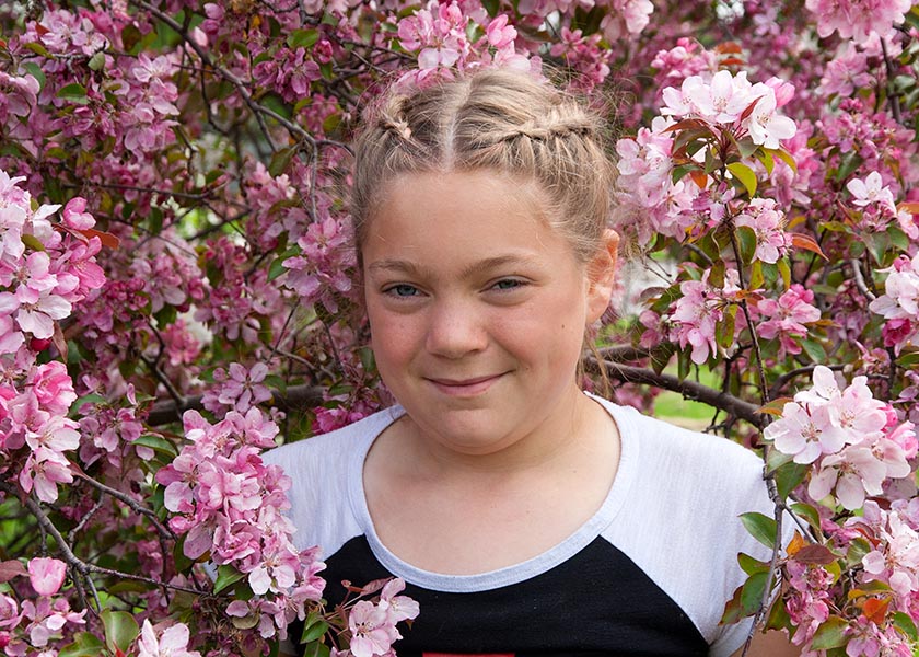 Teagan in the Blossoms