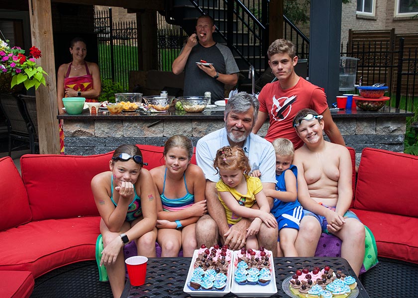 Grandpa with the Grandkids