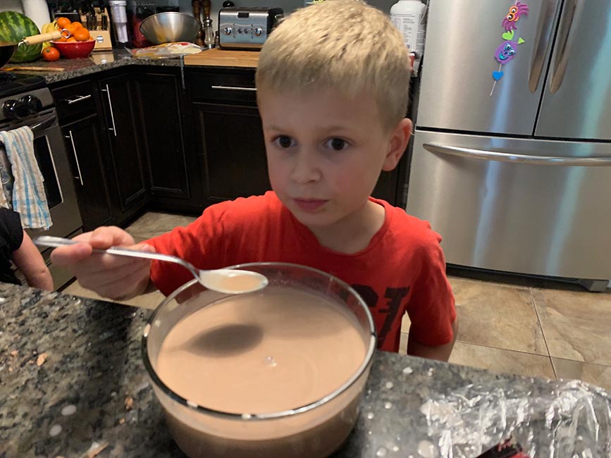Tasting the Coconut Ice Cream Base