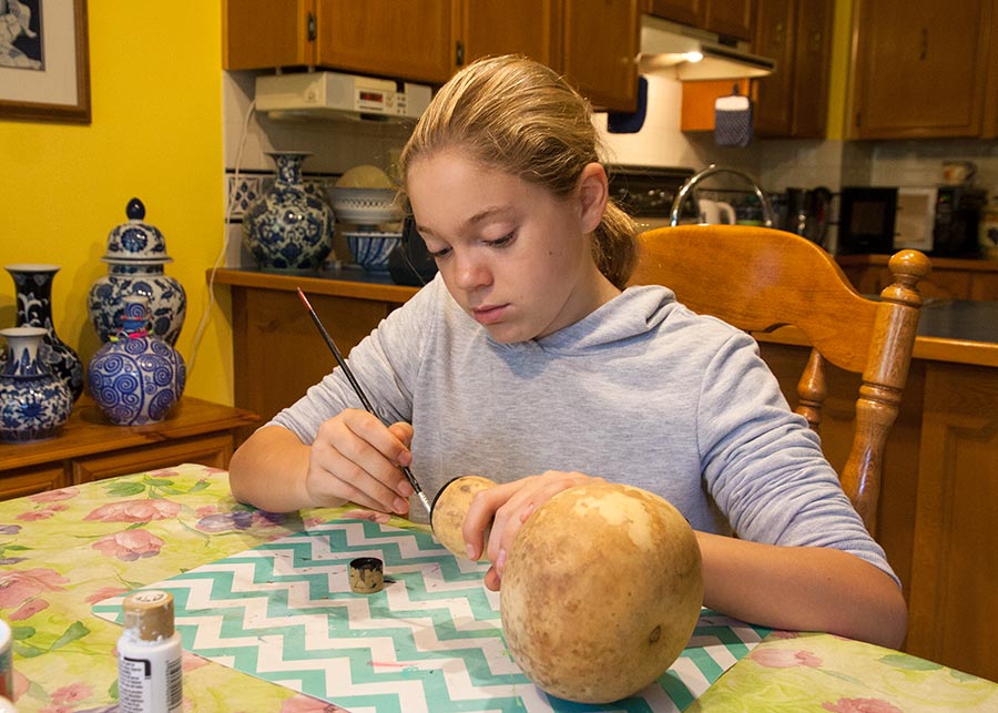 Painting a Gourd