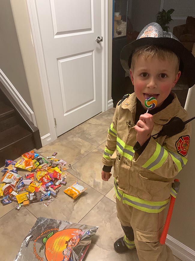 Fireman with his Stash