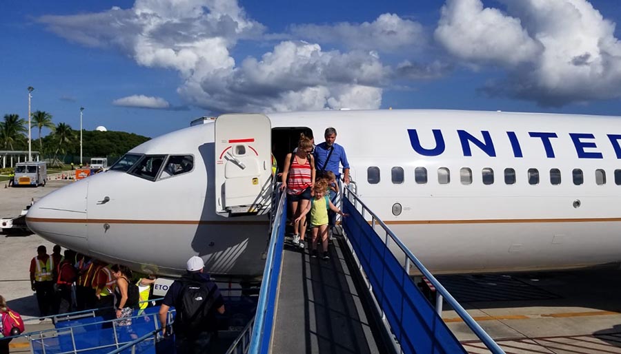 Disembarking in Grand Cayman 