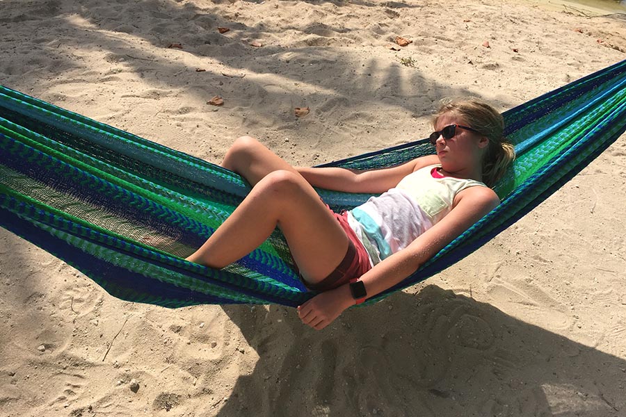 Relaxing in a Hammock