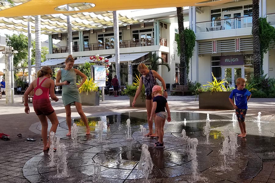 Playing in the Fountains