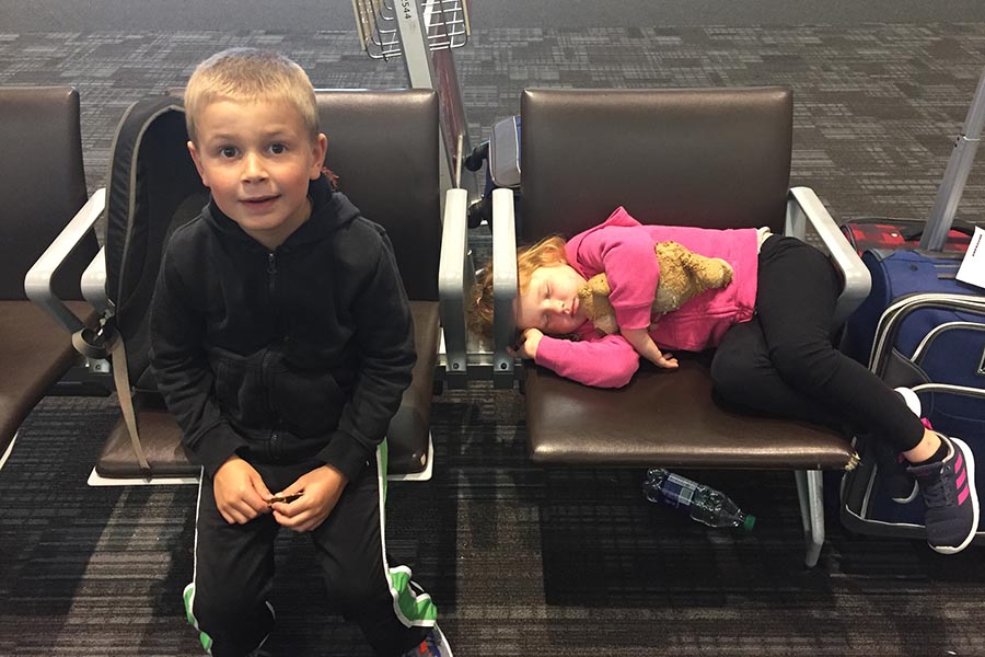 "Did they find our suitcases yet ??"