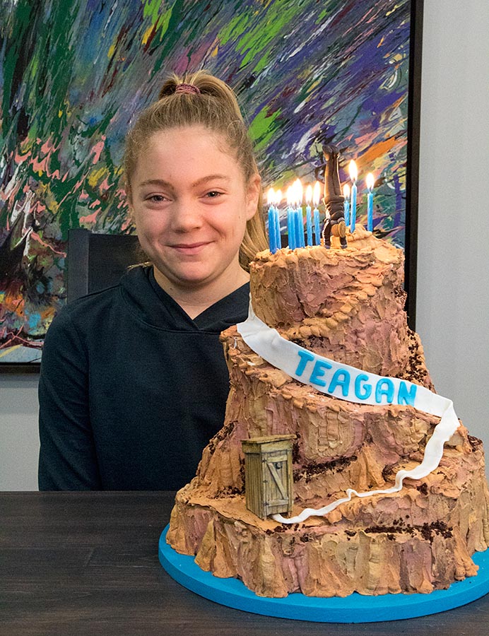 Teagan with Her Cake