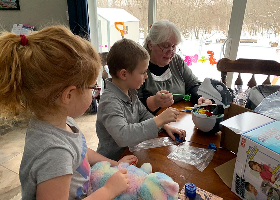 Playing 'Shaky Shark' with Marianne