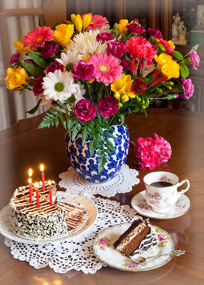 Cake and Flowers