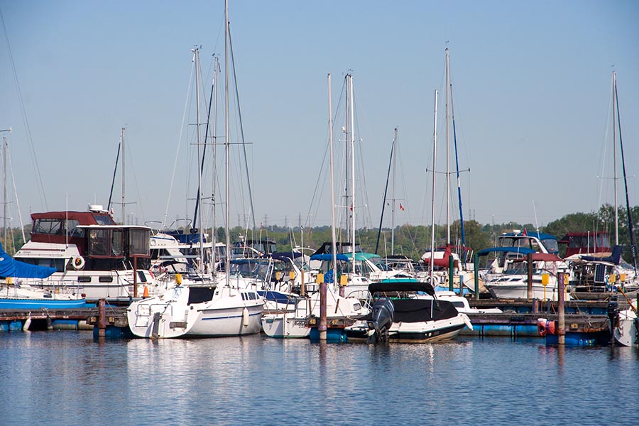 Sailboats at the Foot of Liverpool