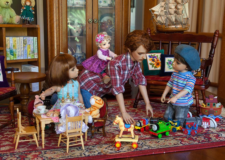 Playing with the Kids on Father's Day