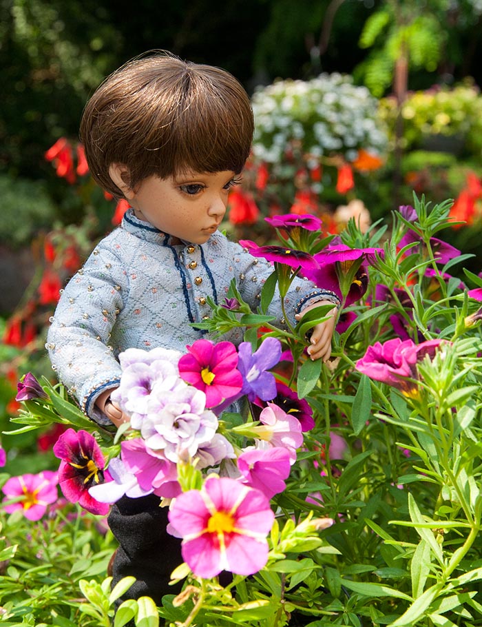 Picking Flowers for His Mom