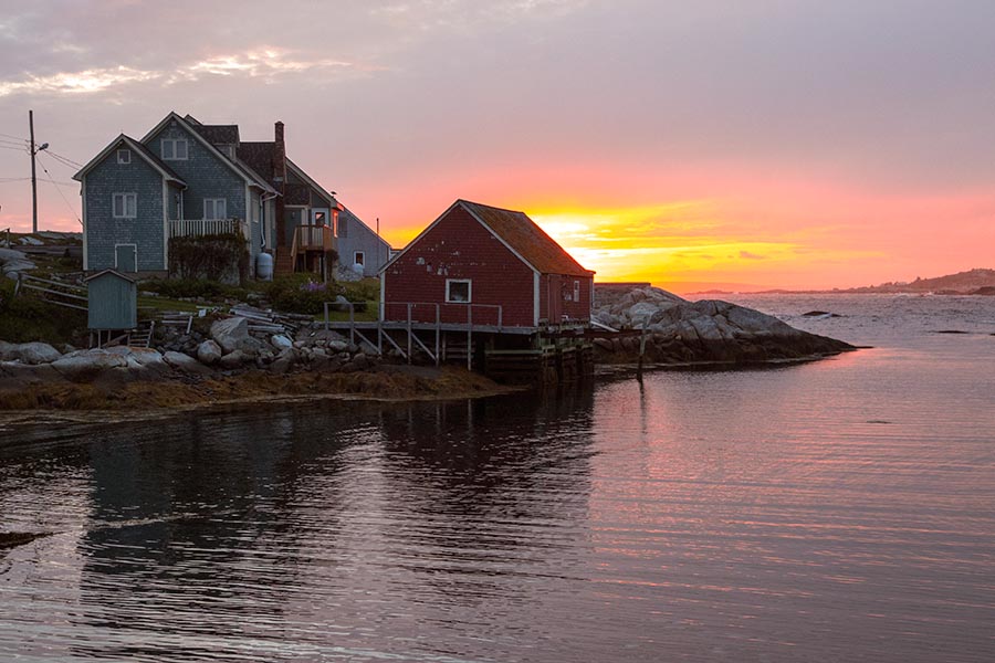 Sunset in Peggy's Cove