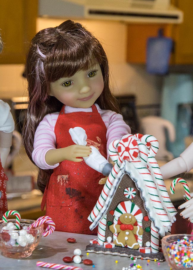 Decorating the Gingerbread House