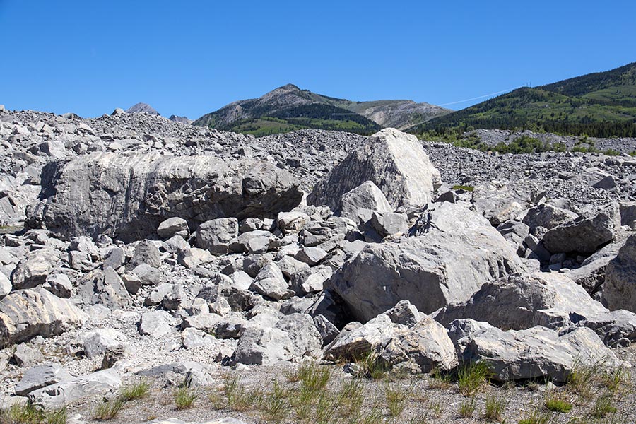 Frank Slide Debris Field in Crowsnest Pass